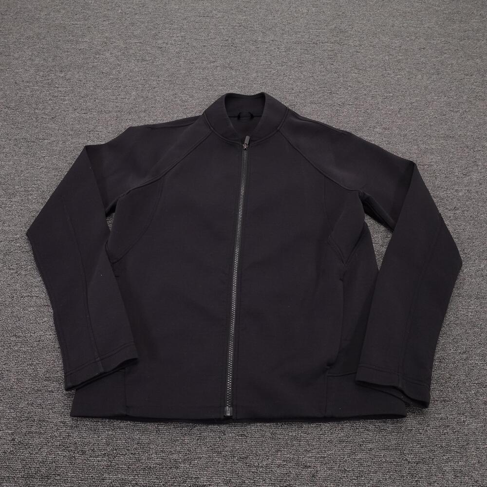 Lululemon Going Places Jacket Womens 8 Black Heavyweight Knit Full Zip Travel